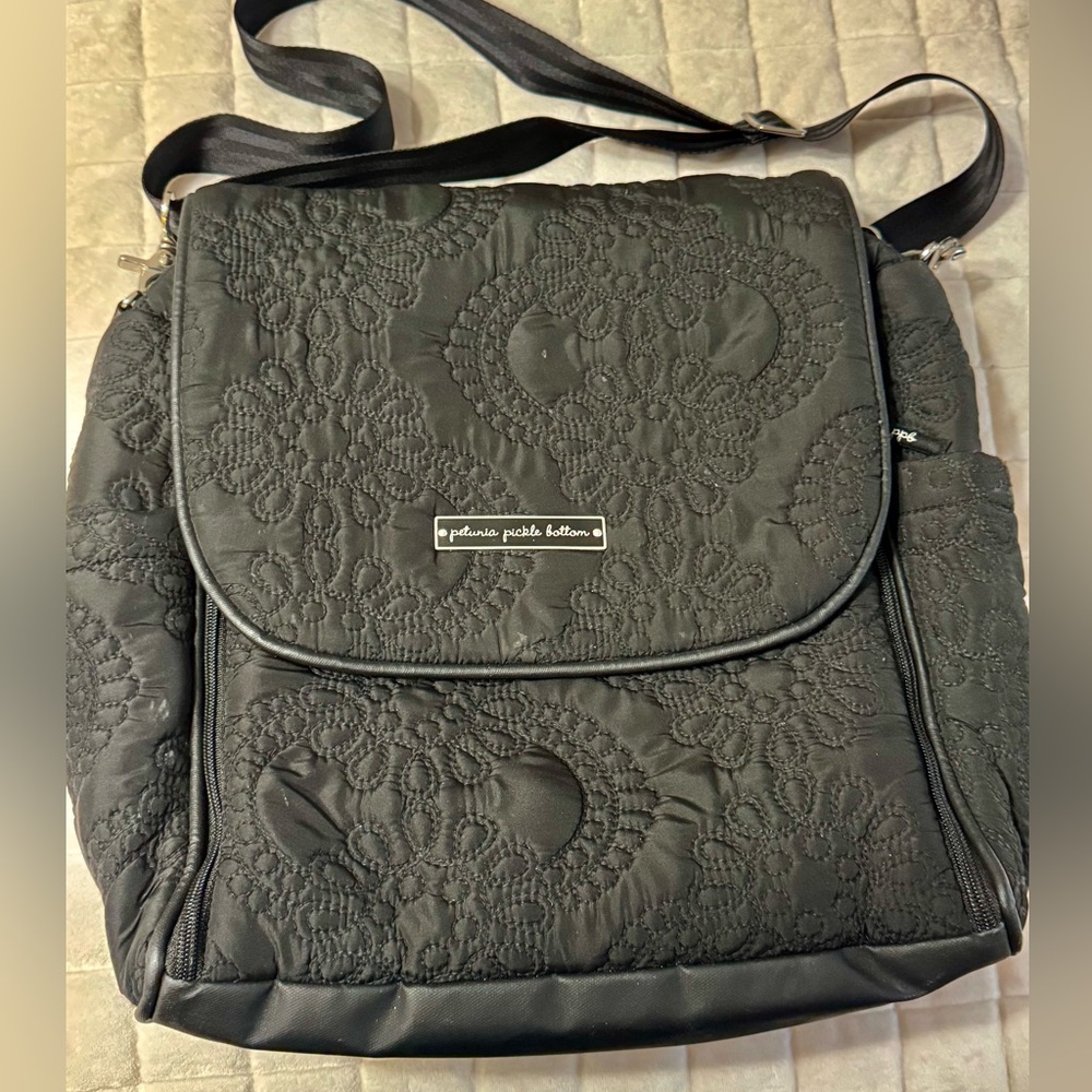 5/$15 Closet Sale!  Black Petunia Pickle Diaper Bag